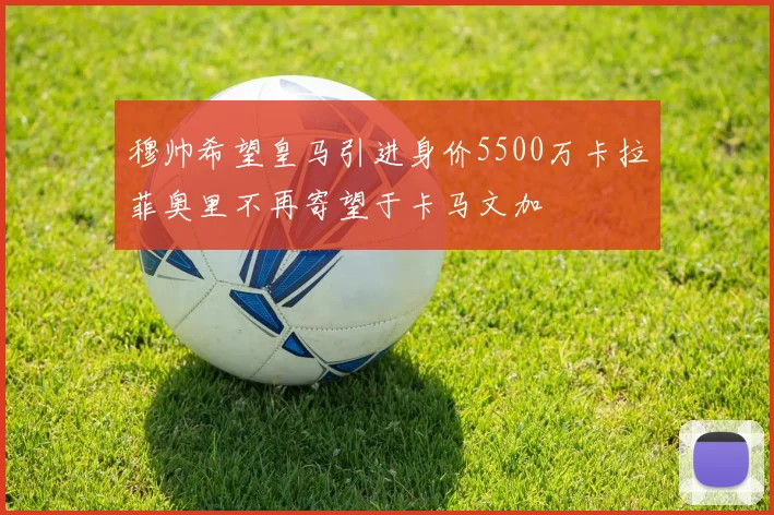 穆帅希望皇马引进身价5500万卡拉菲奥里不再寄望于卡马文加
